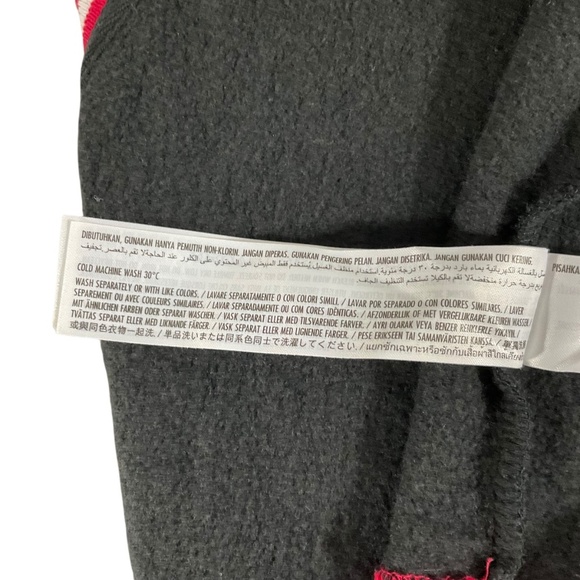 Disney Mickey Mouse Holiday Sweatshirt Medium Striped Trim Walt Disney World - Picture 9 of 10